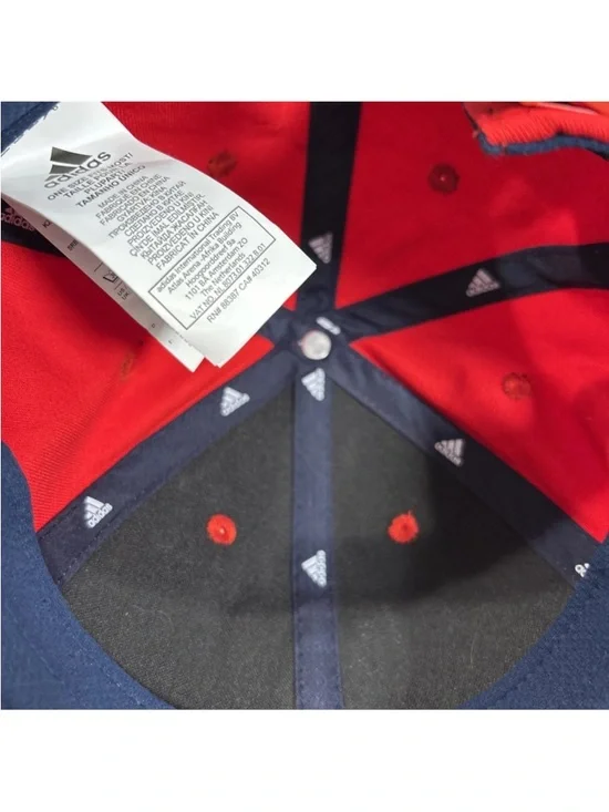 Adidas Arsenal FC Hat Cap Red Strap Back Logo Embroidered Football Soccer Club - Picture 10 of 12